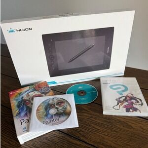 Huion H610PRO Graphic Tablet Bundle Black Corel Painter Clip Studio Paint DVD